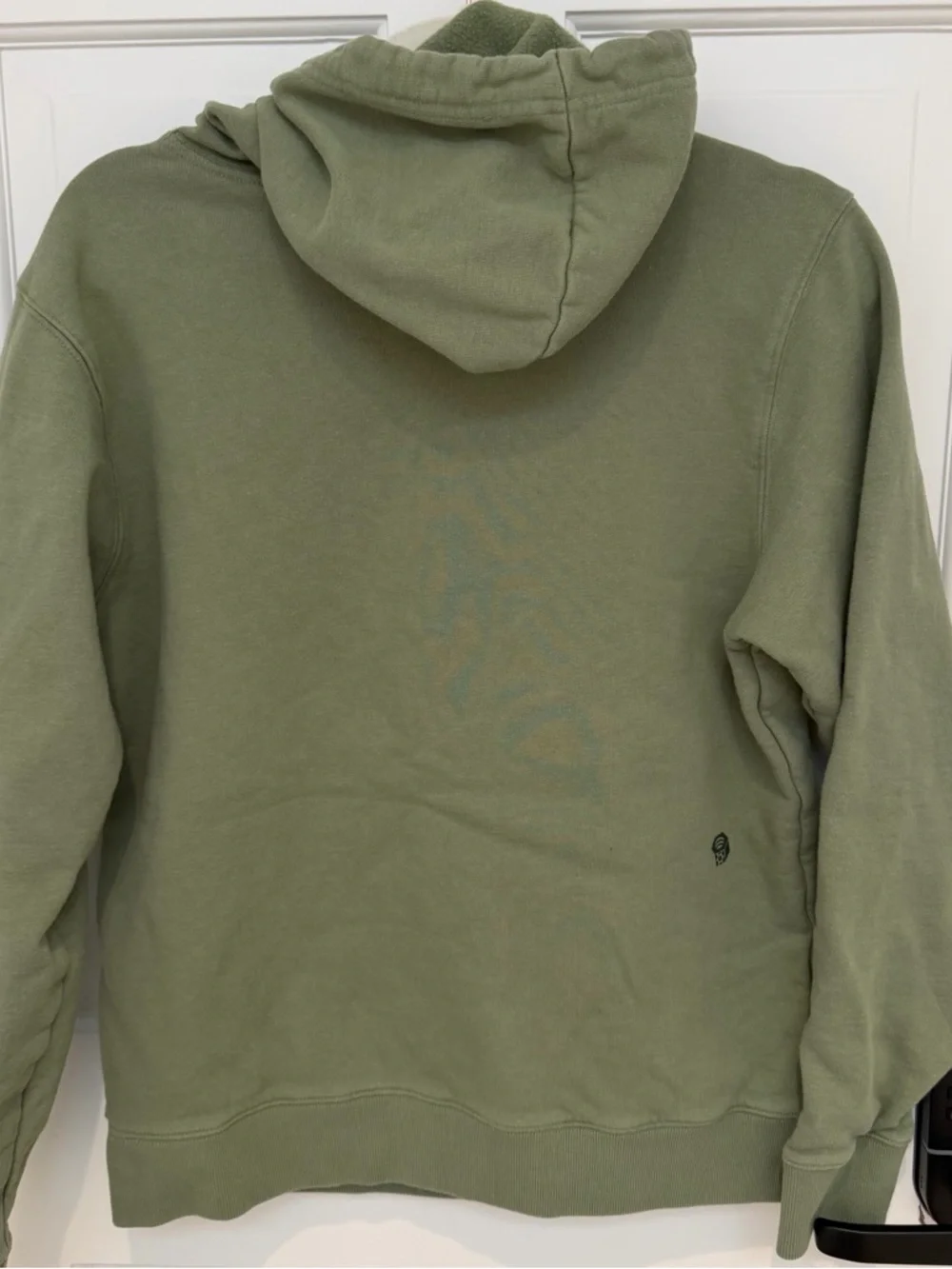 Mountain Hardwear Olive Green Crewneck Hoodie with Mountain Graphic